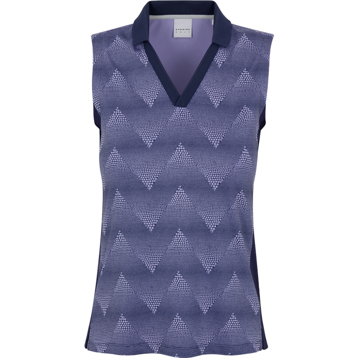 Dunning Margot Jersey Performance Sleeveless Polo - Night Sky - Skorzie