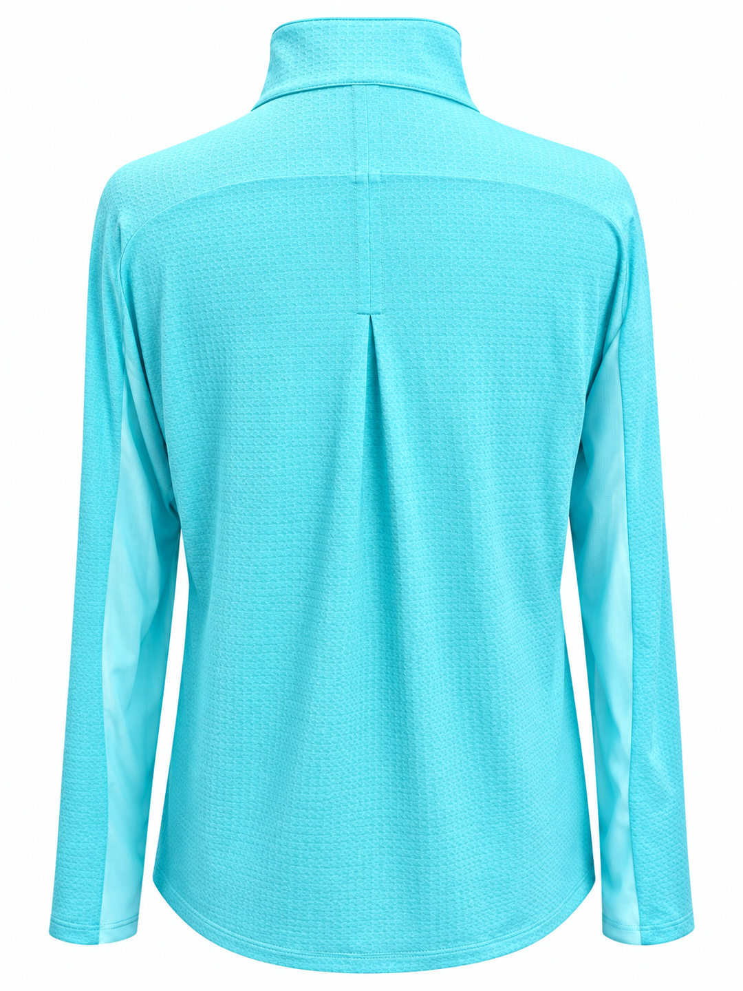 IBKUL Solid Long Sleeve Zip Mock - Seafoam
