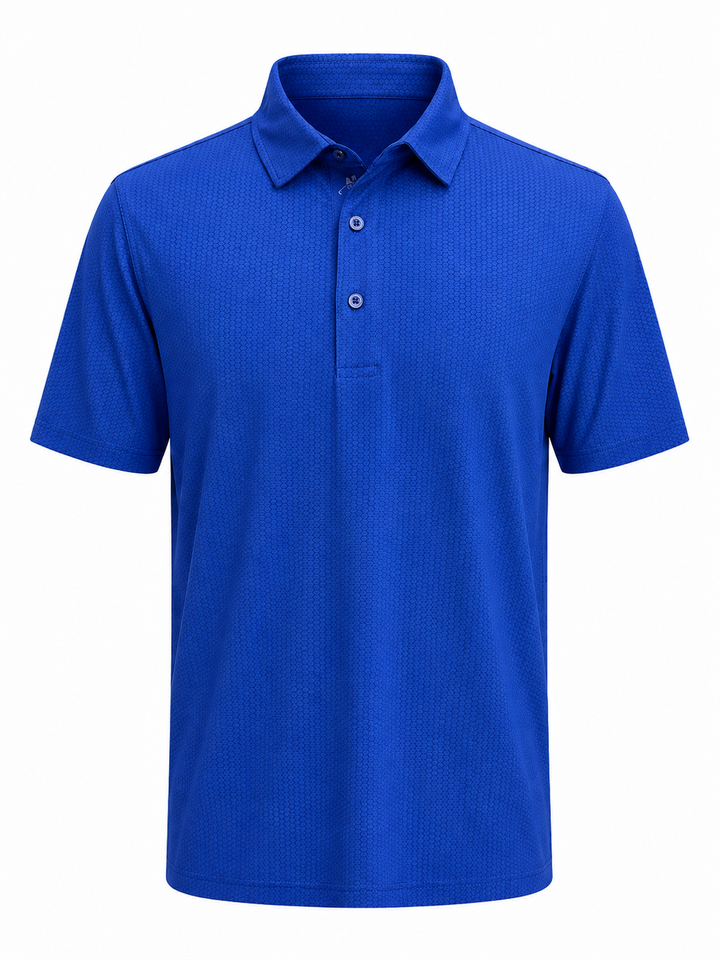 Bobby Jones Performance Jersey Balata Print Polo - Marina Blue - Large