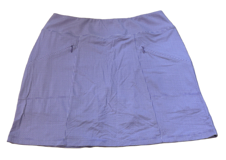 IBKUL Womens Mini Check Print Skort 18" - Violet