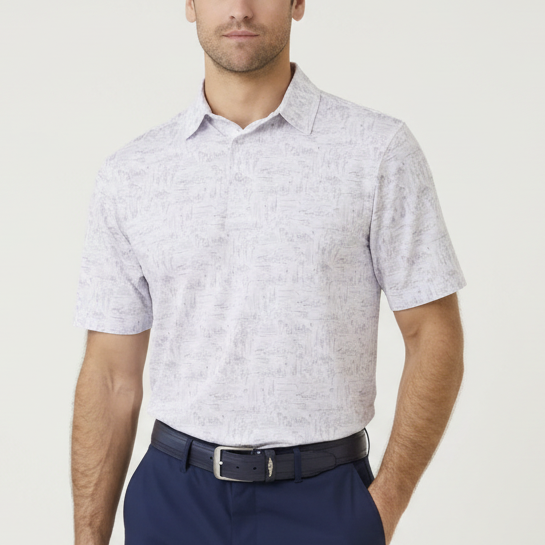 Straight Down Men's Golf Polo Golden State Tidal Size L