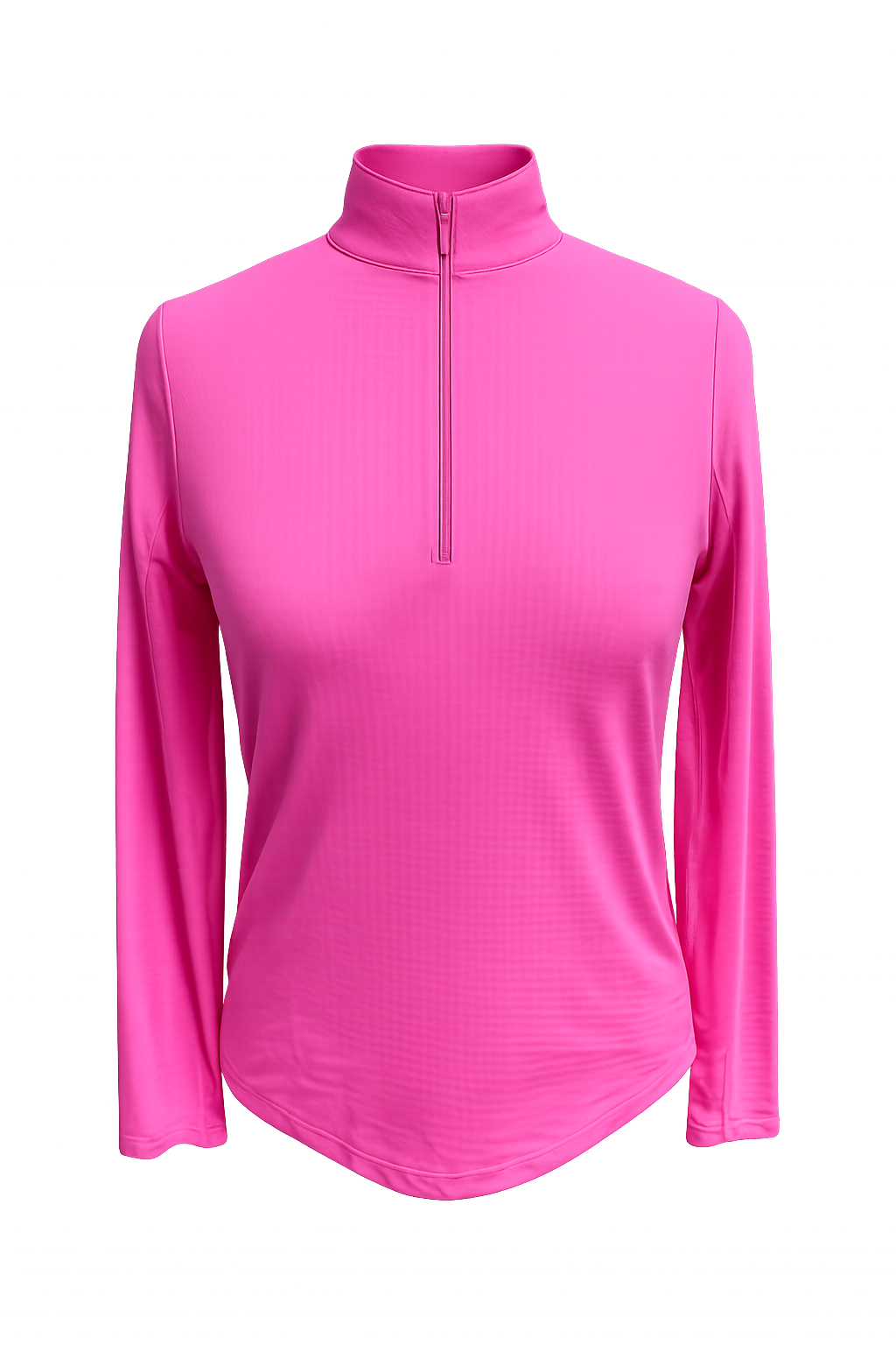 IBKUL Long Sleeve Quarter Zip - Pink - Small