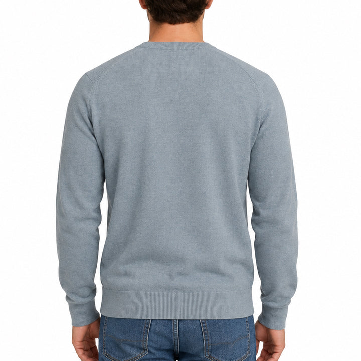 Collars & Co Men's Golf Sweater Luxury Touch V-Neck Blue Size L