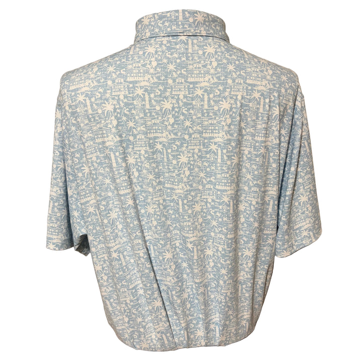 Matte Grey Coastline Zoom Polo (w/logo) - White/Teal - XX-Large - Skorzie