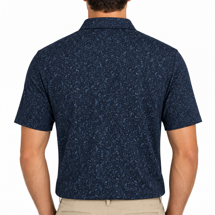 Black Clover Men's Golf Polo Lucky Drinks Navy Size L