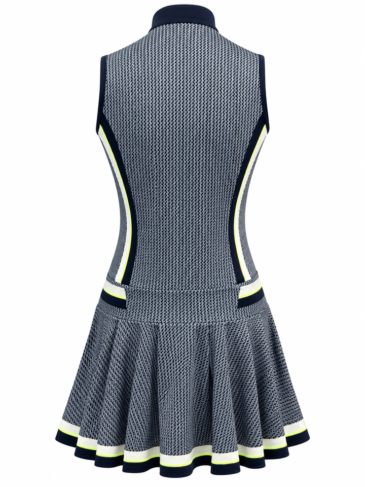 Lucky In Love Game on Chevron Dress - Midnight