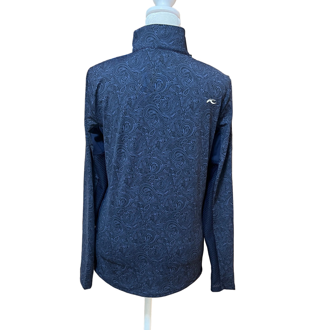 Kjus Sunshine Printed 1/2 Zip (w/logo) - Atlanta Blue - Skorzie