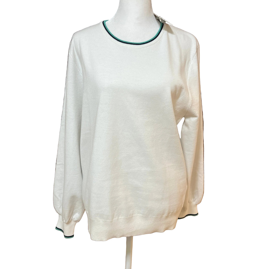 Peter Millar Coolspun Crewneck Sweater - White - Skorzie