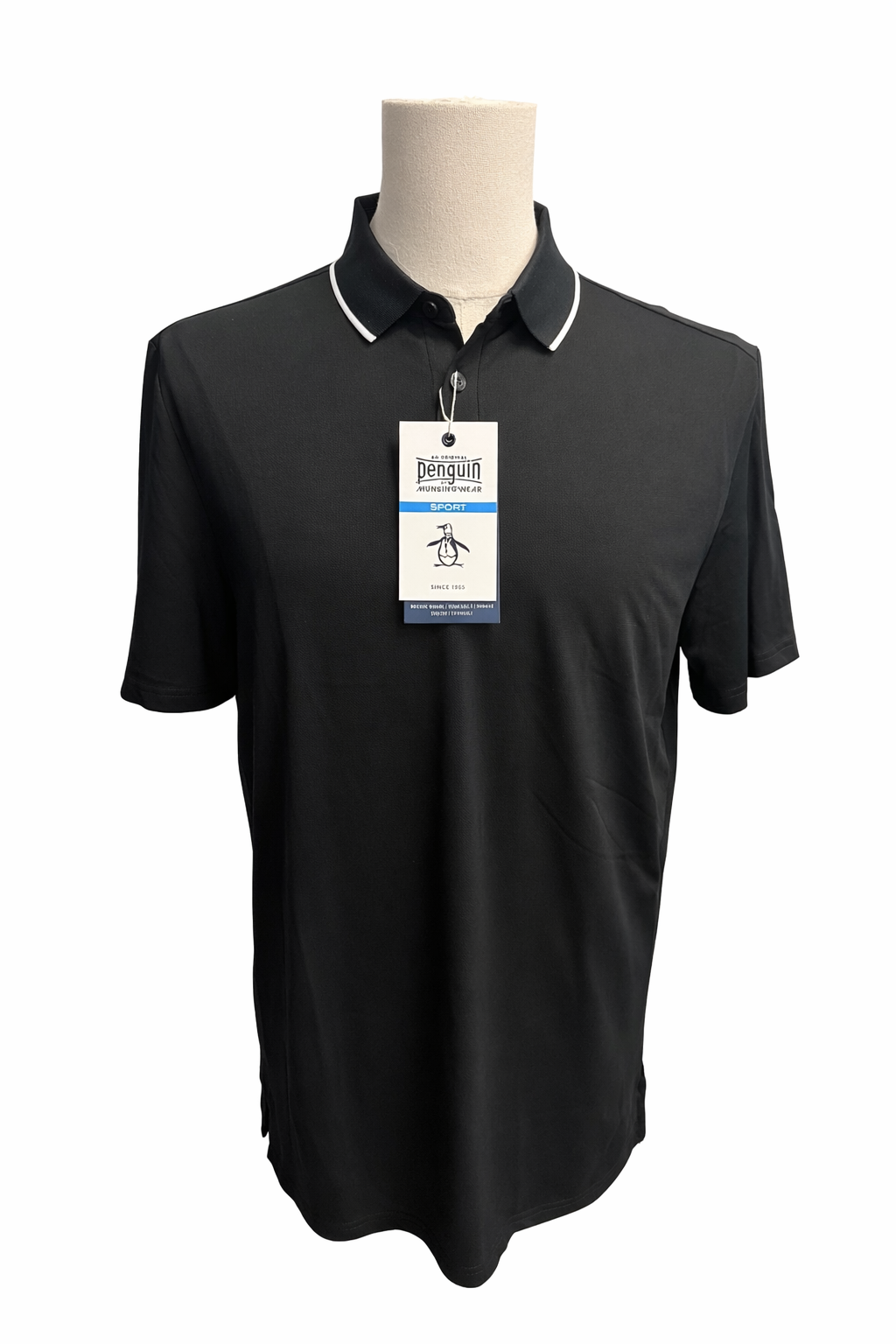 Penguin Classic Black Golf Polo - Medium - Skorzie