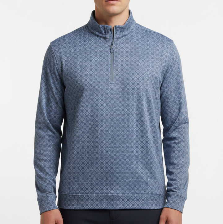 Straight Down Men's Golf Quarter Zip Mulholland Moonlight Size L