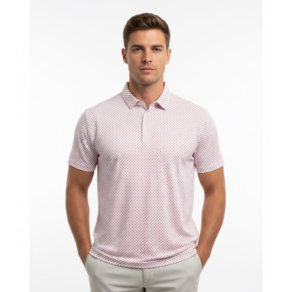 Straight Down Men's Golf Polo Old Glory Shine Size L