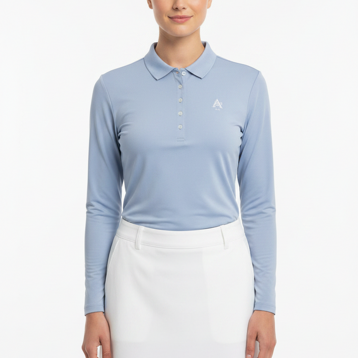 KJUS Women's Golf L/S Polo Scotscraig (w/logo) Reflection Size M