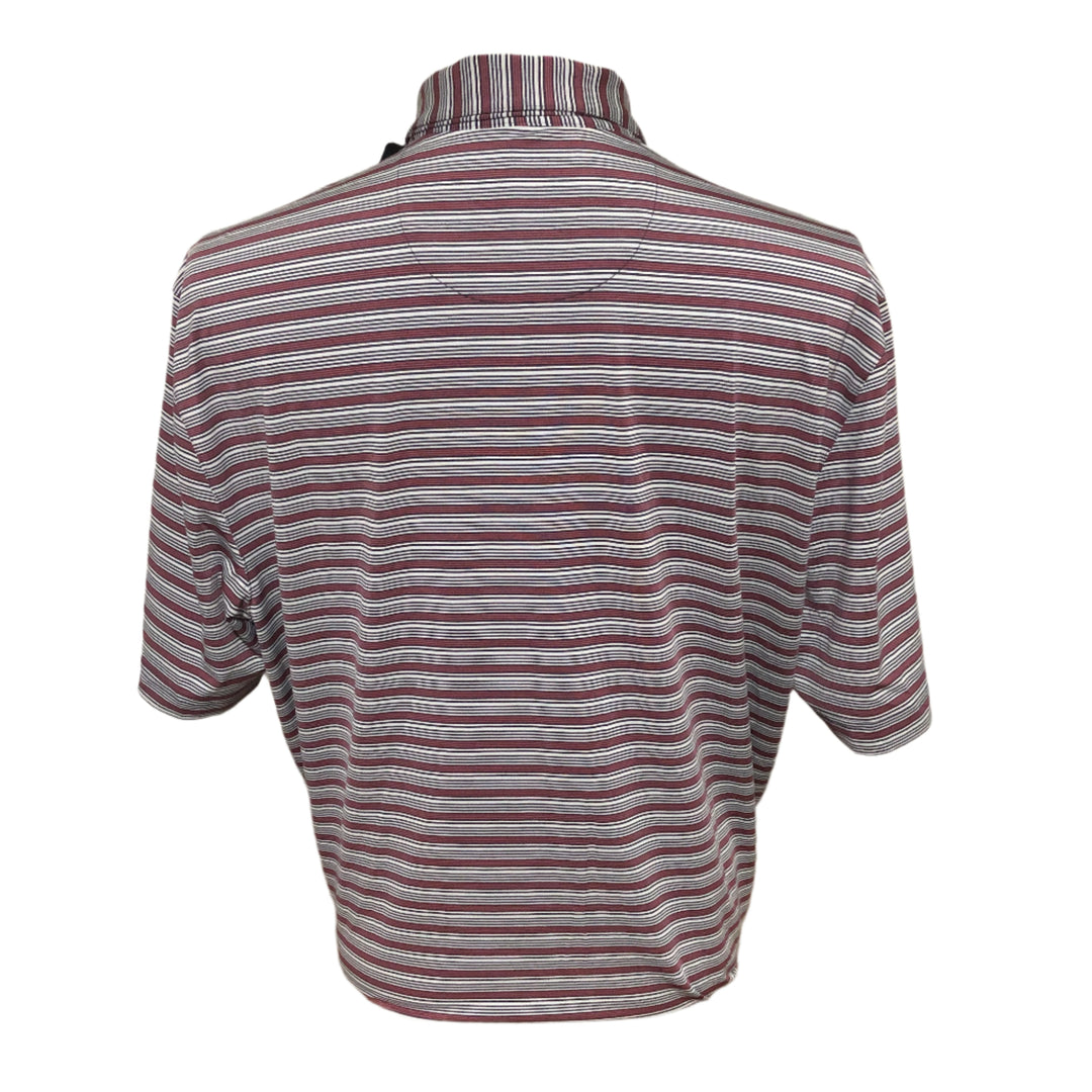 Greg Norman ML75 Stretch Panorama Stripe Polo - Caspian - Large - Skorzie