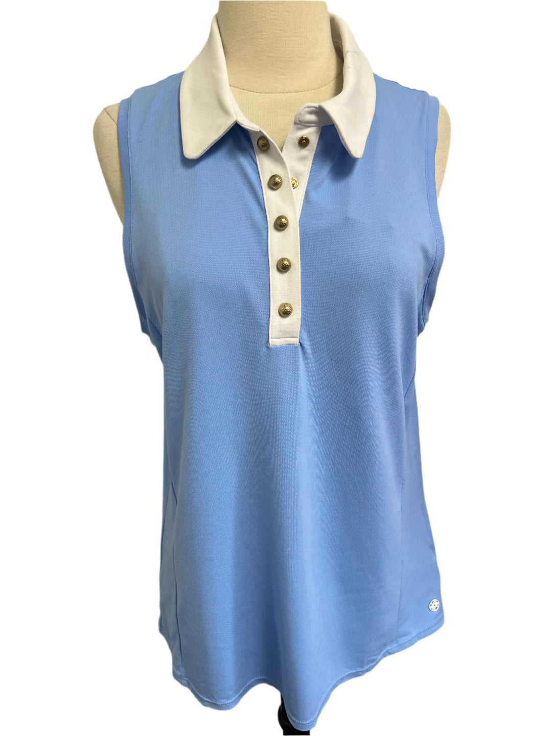 Lilly Pulitzer Luxletic Sleeveless Polo - Blue - Skorzie