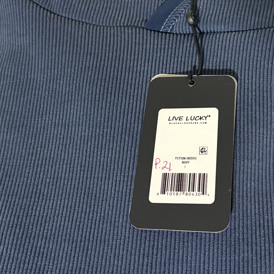 Black Clover Men's Golf Peyton Hoodie Navy Size L