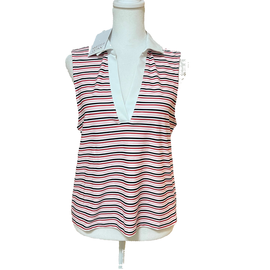 Smith & Quinn Bryce SL Polo - Americana Stripe - Skorzie