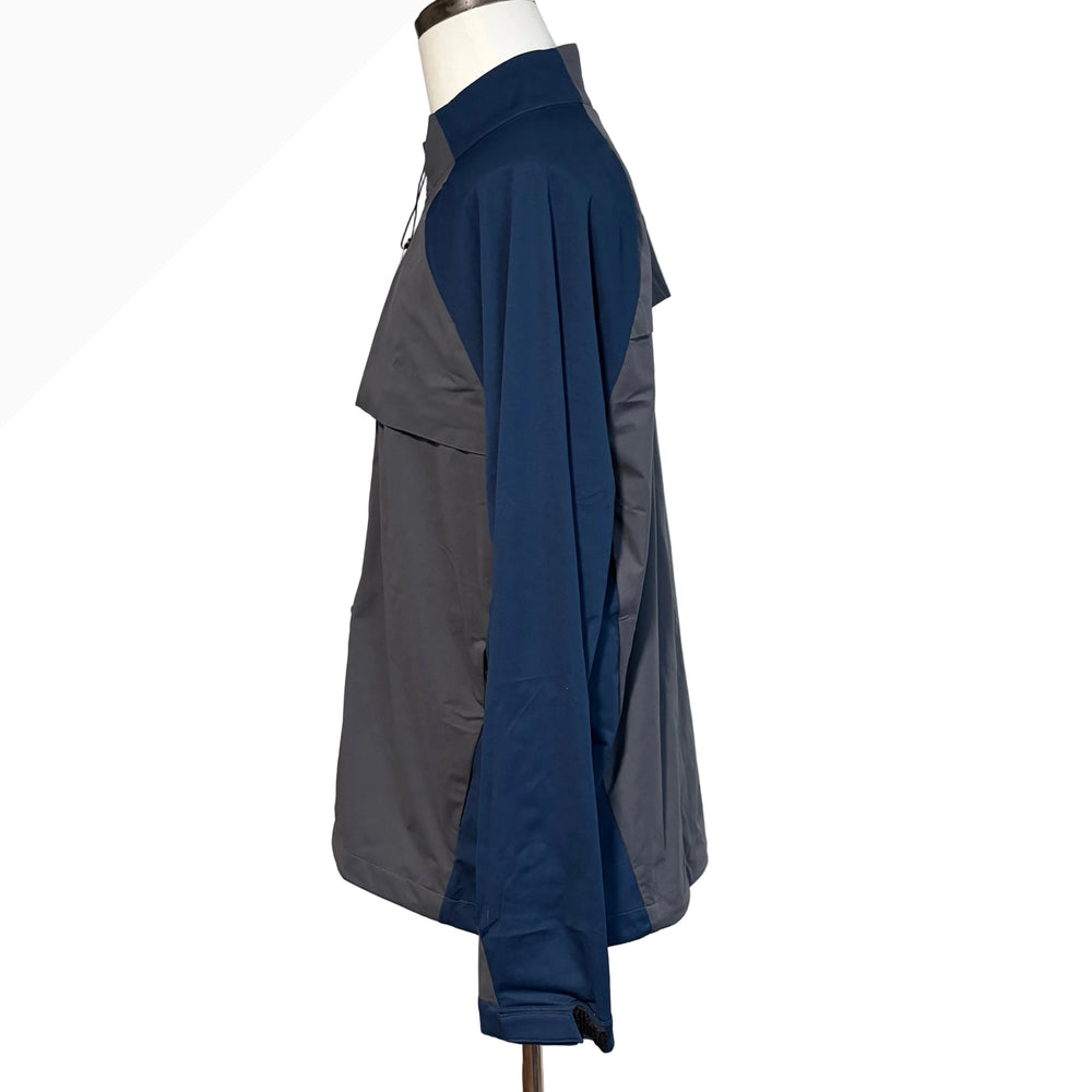 Greg Norman Weatherknit Block Full-Zip Jacket - Charcoal/Navy - Large - Skorzie