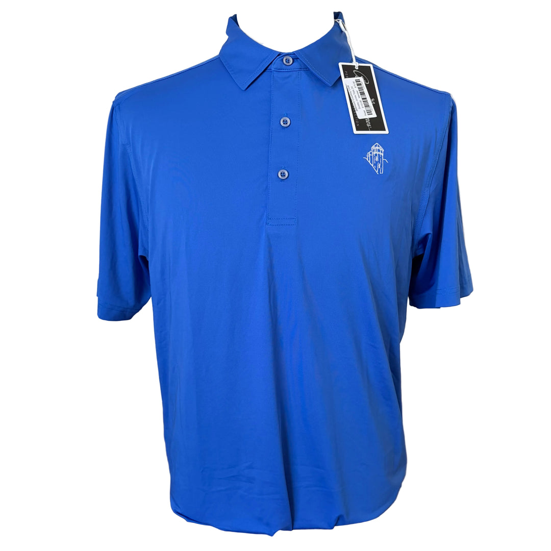 Bobby Jones Performance Jersey Solid Polo (w/ logo) - Marina Blue - Skorzie