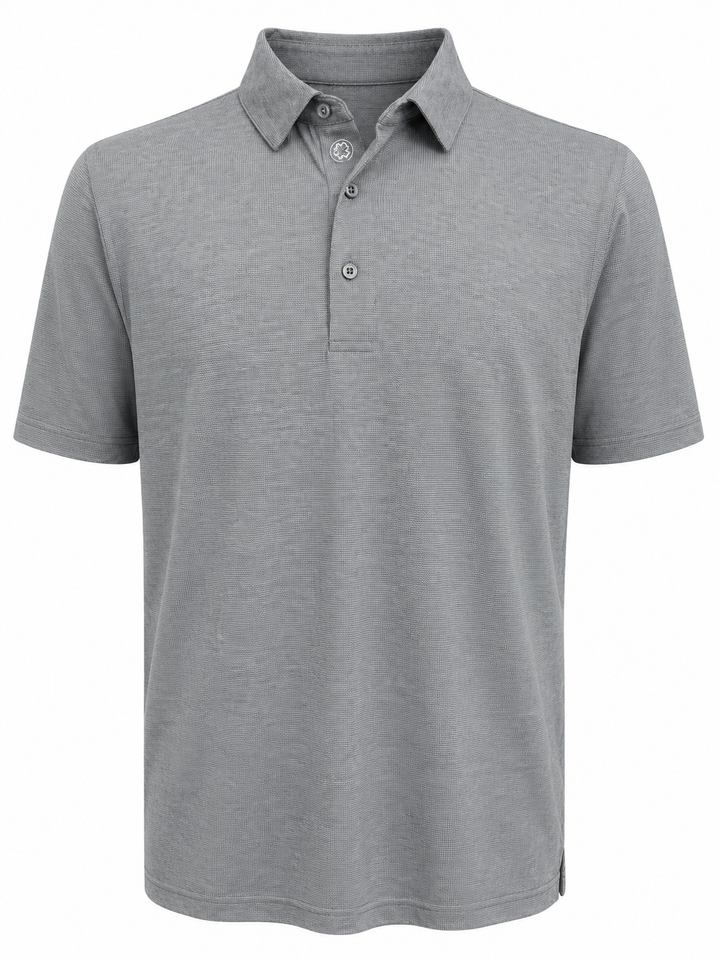 Bobby Jones Performance Grid Jacquard Jersey Polo - Stormy Sea - Large