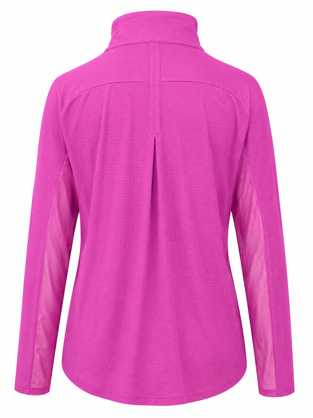 IBKUL Solid Long Sleeve Zip Mock - Pink