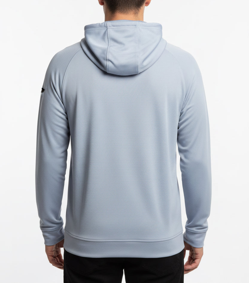 Straight Down Men's Golf Hoodie Condor Full Zip Blue Shade Size L