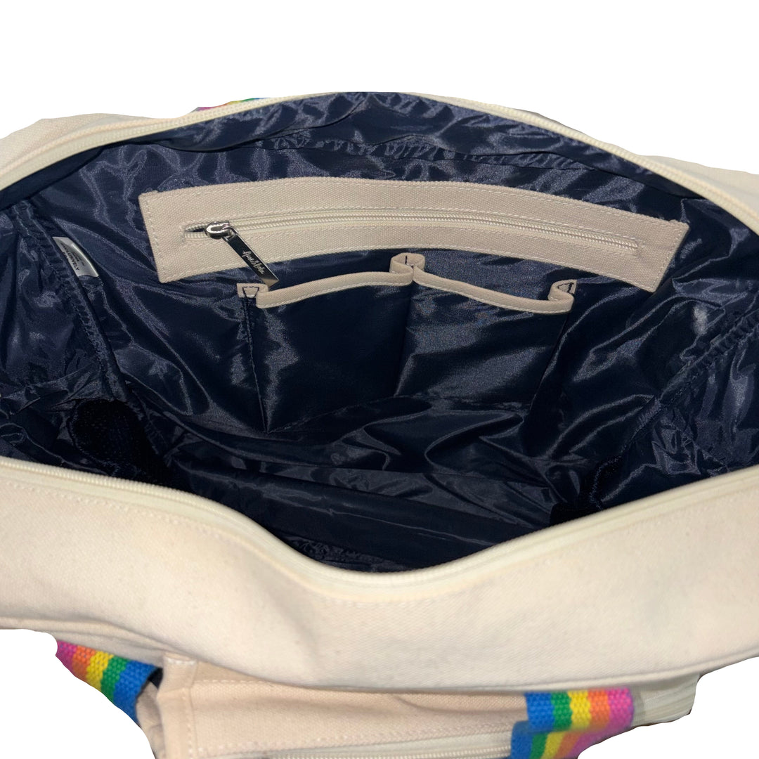 Ame & Lulu Hamptons Tennis Tour Bag - Rainbow Stripe - Skorzie