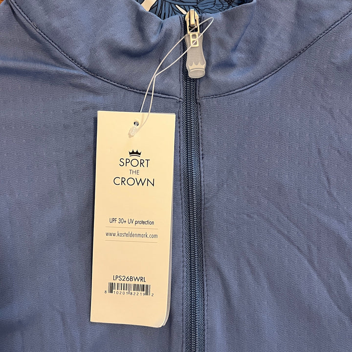 Kastel Women's L/S Polo 1/4 Zip Pacific Blue