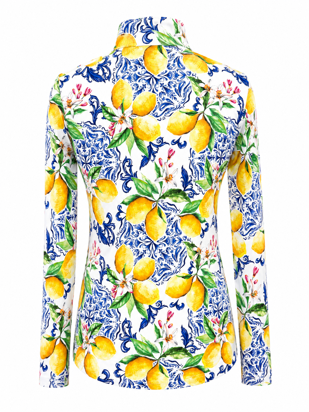 G-Lifestyle Long Sleeve Quarter Zip Top - Blue Lemon