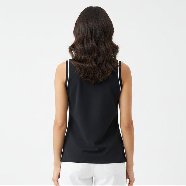 Original Penguin Women's Golf Polo Veronica Performance Sleeveless Black Size M