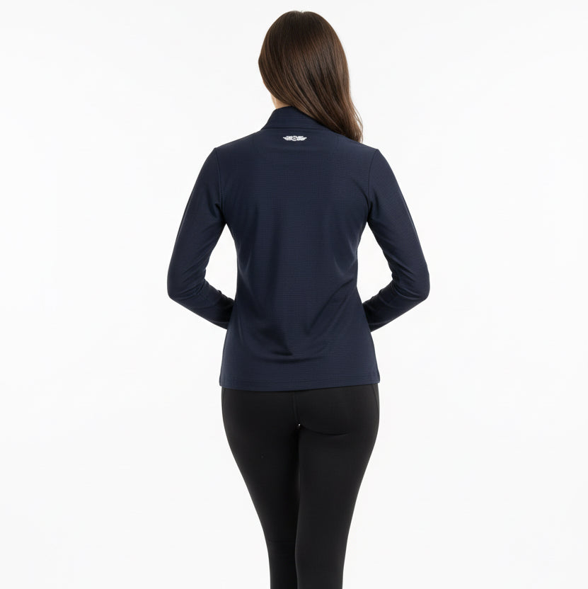 Straight Down Women's Quarter-Zip Mylite New Indigo Size S
