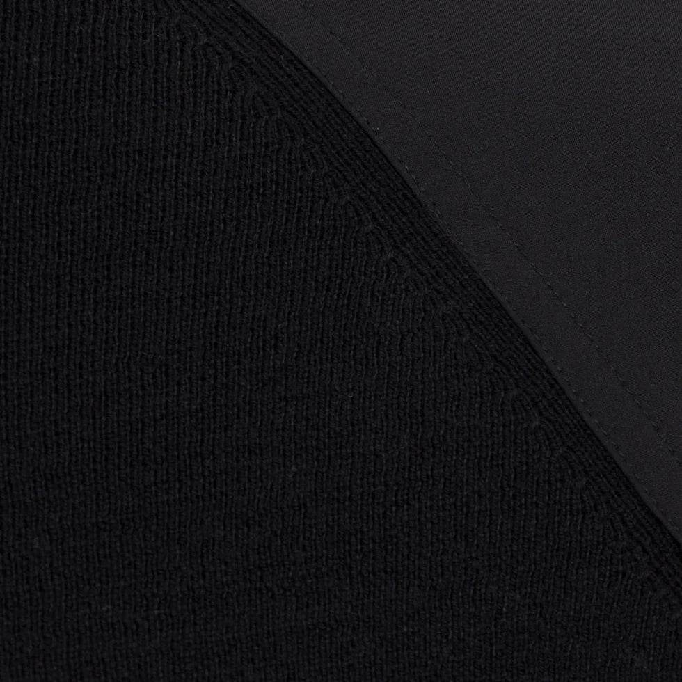 Dunning Mens Long Sleeve Player Wind Sweater Zip Mock - Black