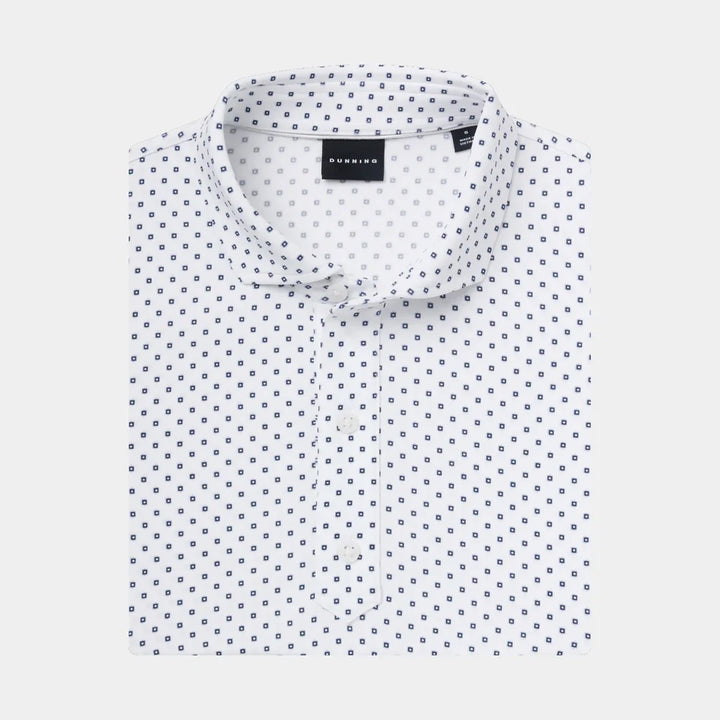 Dunning Mens Adelson Jersey Short Sleeve Polo - White