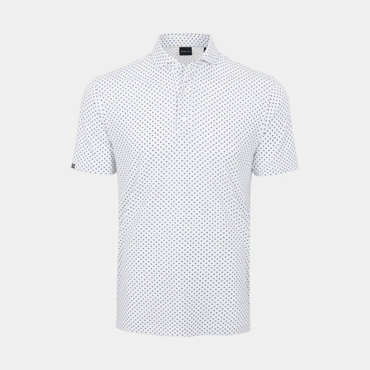 Dunning Mens Adelson Jersey Short Sleeve Polo - White
