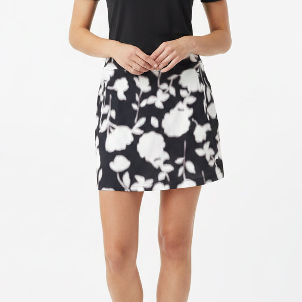 G/FORE Women's Golf Skort Blur Floral Tech Stretch Jersey (15.5") Onyx Size XS