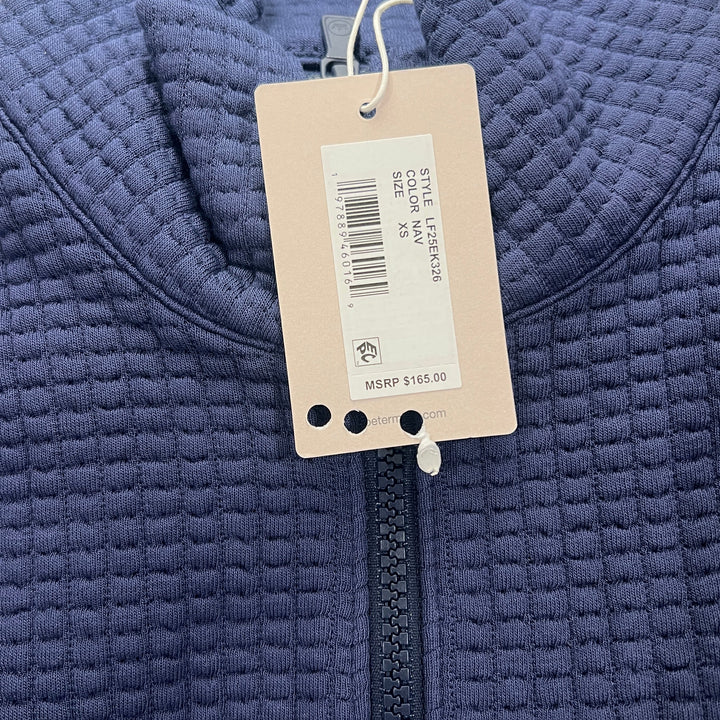 Peter Millar Women's Full-Zip Layer Flora Knit Jacquard Navy Size XS