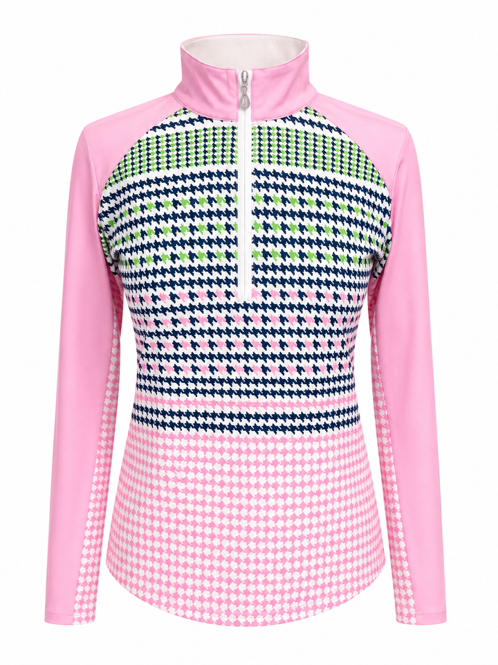 SanSoleil SolCool Print Mock -  Draper Houndstooth - Medium