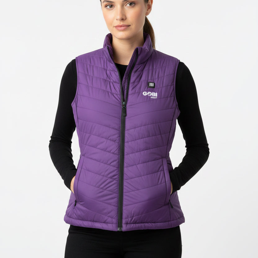 Gobi Heat Women's Vest Dune Heated Plum