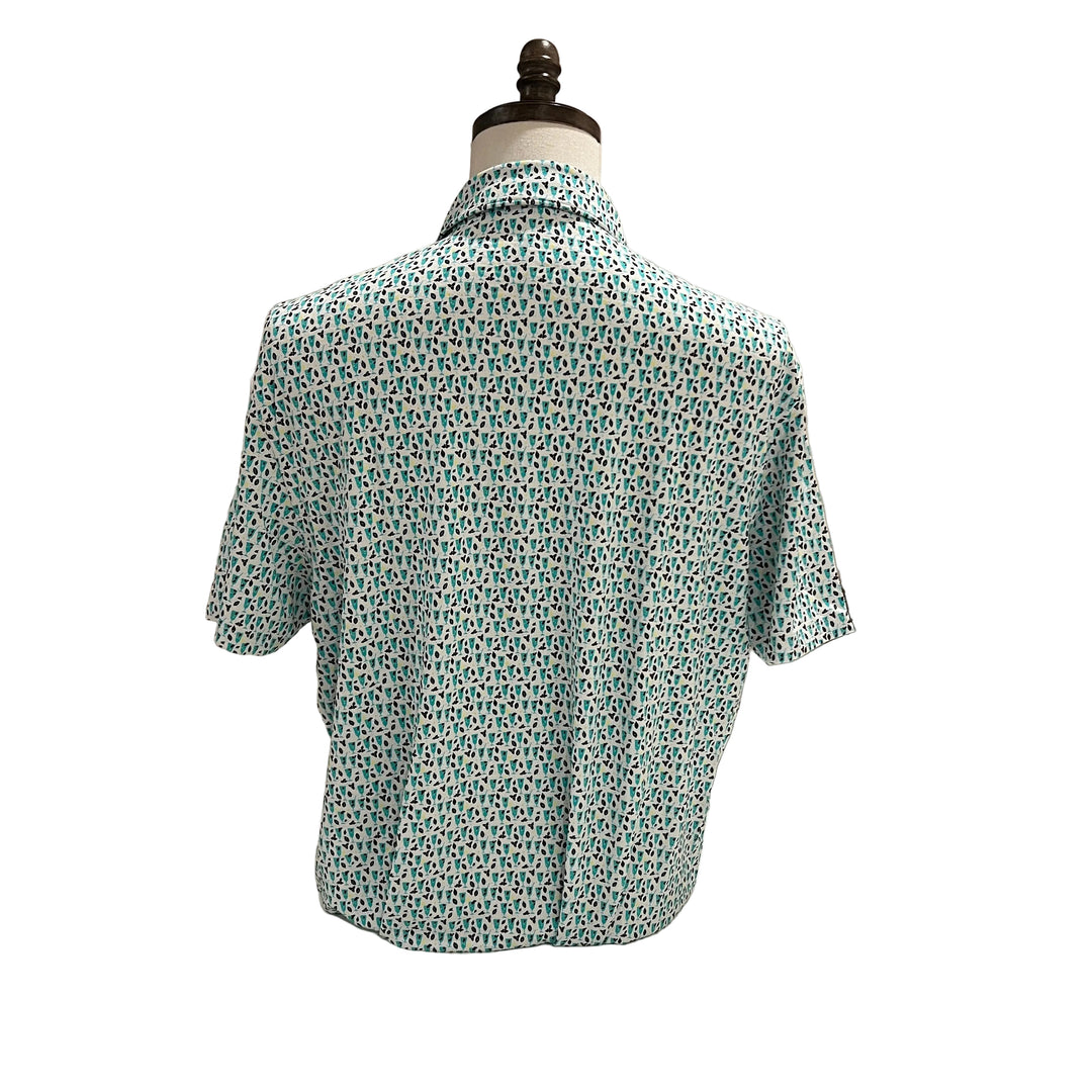 IBKUL Mini Cocktails Polo - Turquoise/Navy/Yellow - Large - Skorzie