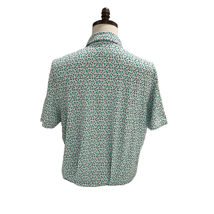 IBKUL Mini Cocktails Polo - Turquoise/Navy/Yellow - Large - Skorzie