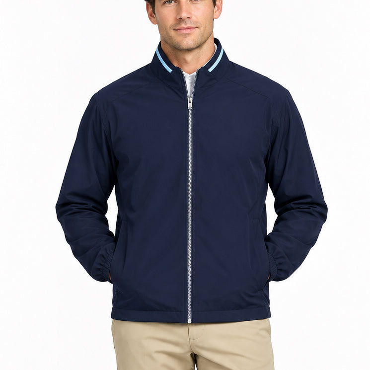 Greg Norman Men's Golf Jacket Scorecard Full-Zip Navy Size L