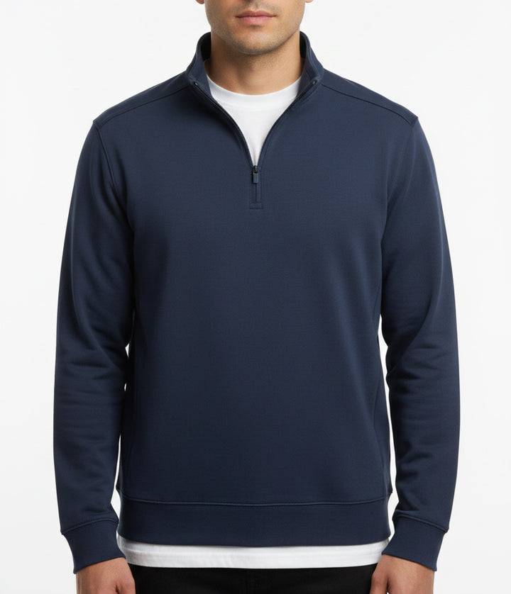 G/FORE Men's Golf Pullover Brushed Back Terry 1/4 Zip Twilight Size M