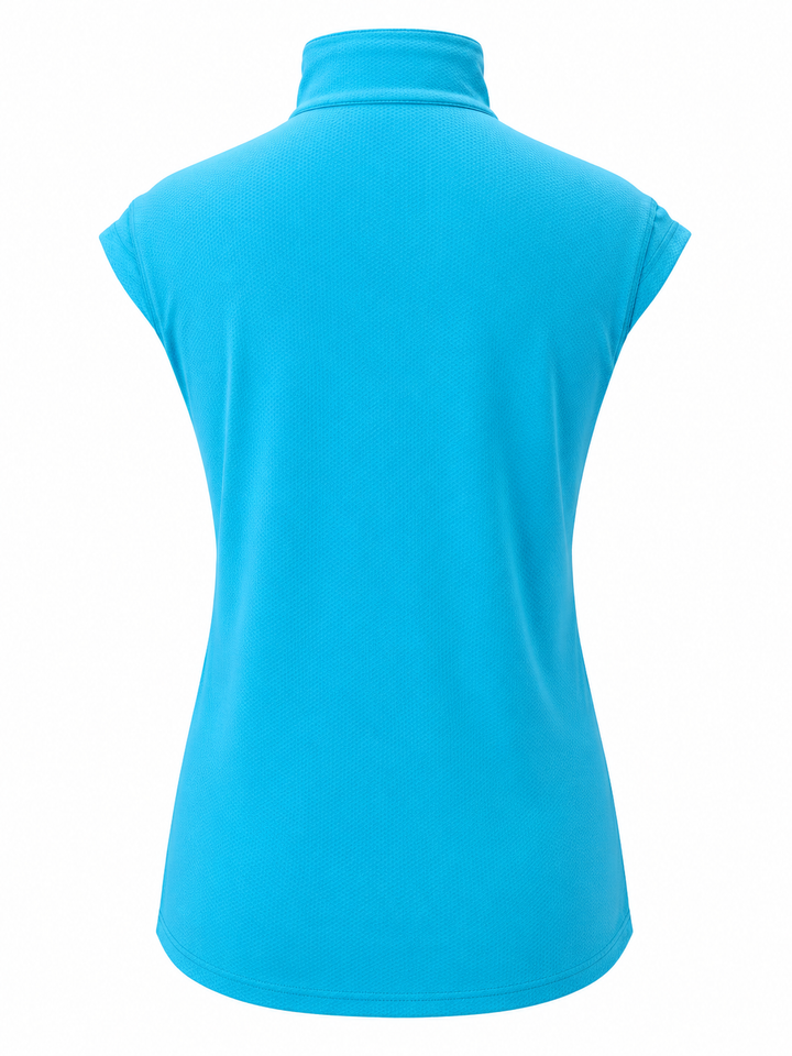 SanSoleil SolCool Sleeveless Mock  - Caribbean Blue