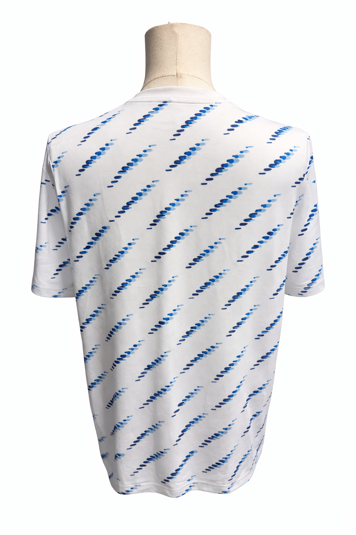 Penguin Blocked Pattern Tennis Tee - White - Medium - Skorzie