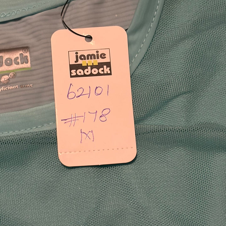 Jamie Sadock Women's Golf Sunsense Top Mesh Long Sleeve Teal Size M