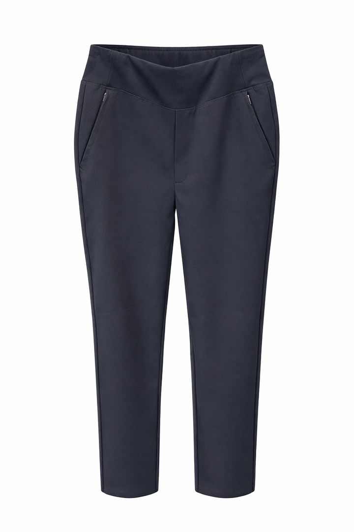 IBKUL Women's Knit Ankle Pants - Midnight - Size 6 - Skorzie