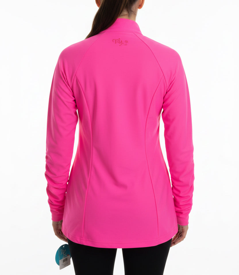 Tzu Tzu Women's Golf Jacket Sasha Pebbled Bombshell Size L