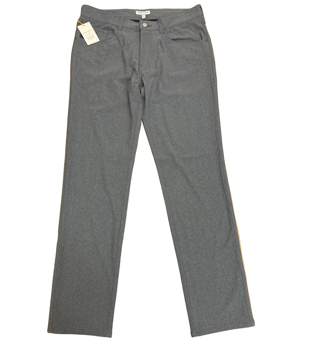 Peter Millar Brevard Performance Flannel Five-Pocket Pants - Charcoal - Skorzie
