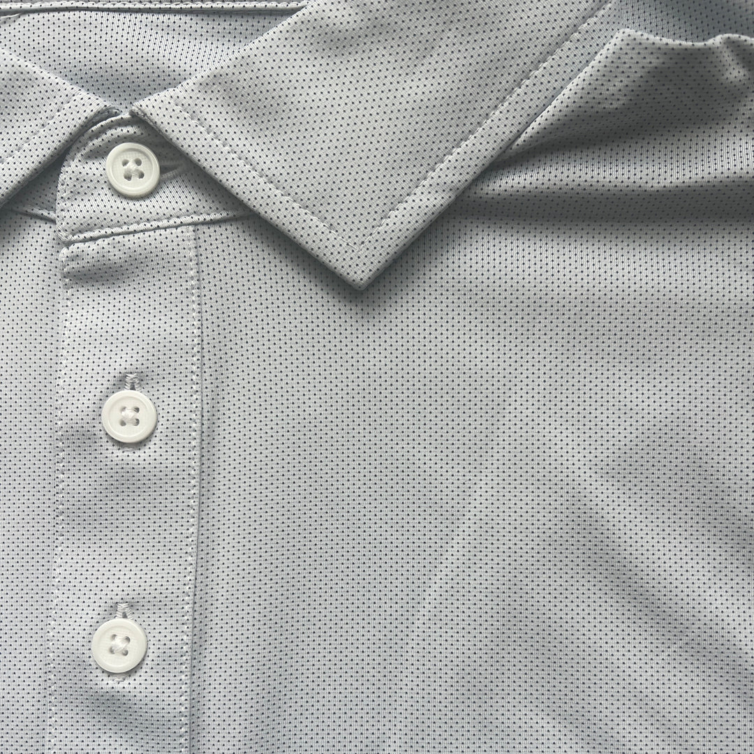 G/FORE Men's Polo Delta Dot Jacquard Long Sleeve Baja Size M