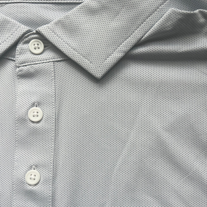 G/FORE Men's Polo Delta Dot Jacquard Long Sleeve Baja Size M