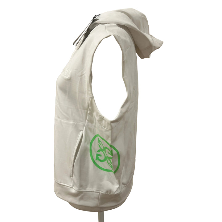 G/FORE Cropped S/L Hoodie (w/ logo) - Snow - Skorzie